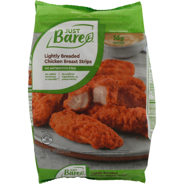 Just Bare Chicken Breast Strips, Lightly Breaded – Yacht Chef